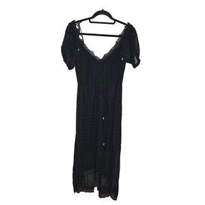 Gypsy Lace Dress Boho Romantic Off The Shoulders High Low Hem Sz S